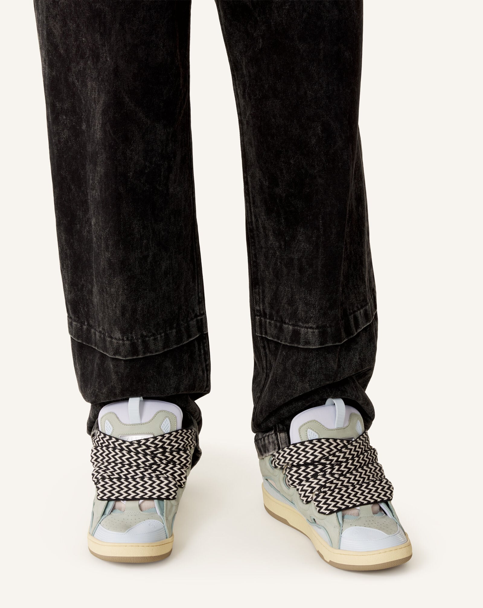 SNEAKERS CURB IN PELLE Lanvin SNEAKERS CURB IN PELLE Blu Pallido FUSKDK12DRA2P25