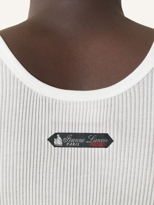 PLISSIERTES TANKTOP AUS JERSEY Lanvin PLISSIERTES TANKTOP AUS JERSEY Weiß RMTS0132J049P26