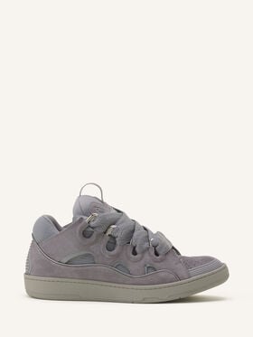 Lanvin SNEAKERS CURB EN SUEDE MONOCOLOR Gris Clair FUSKDK12DRASE26