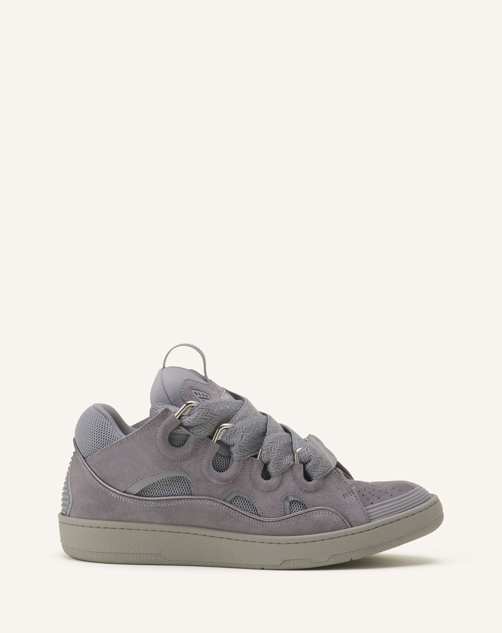 SNEAKERS CURB EN SUEDE MONOCOLOR Lanvin SNEAKERS CURB EN SUEDE MONOCOLOR Gris Clair FUSKDK12DRASE26