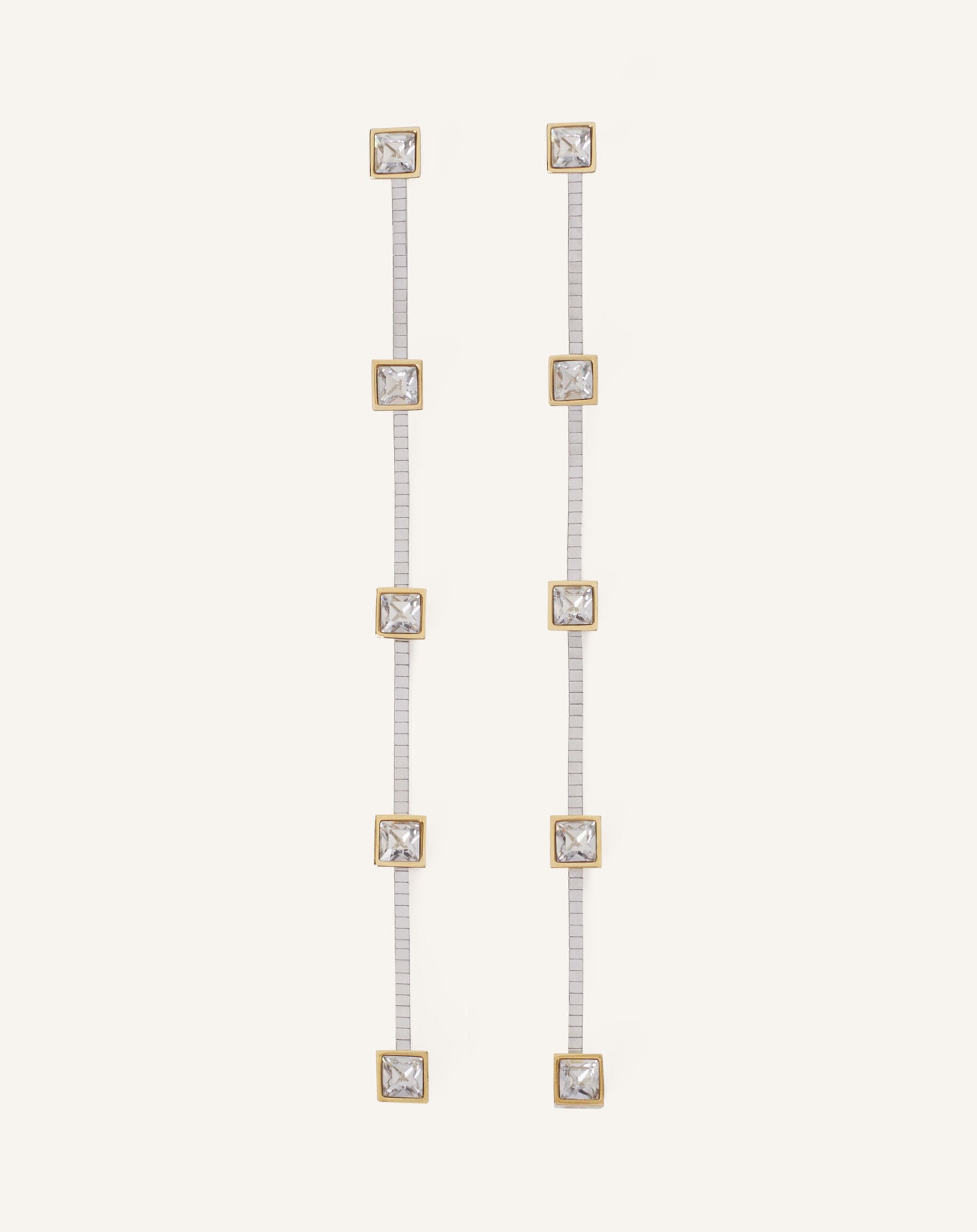 EARRINGS DIAMONDS LINE Lanvin EARRINGS DIAMONDS LINE Silver/Gold AWCJFBO3LGDLH26