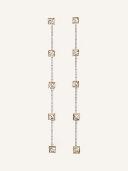 EARRINGS DIAMONDS LINE Lanvin EARRINGS DIAMONDS LINE Silver/Gold AWCJFBO3LGDLH26