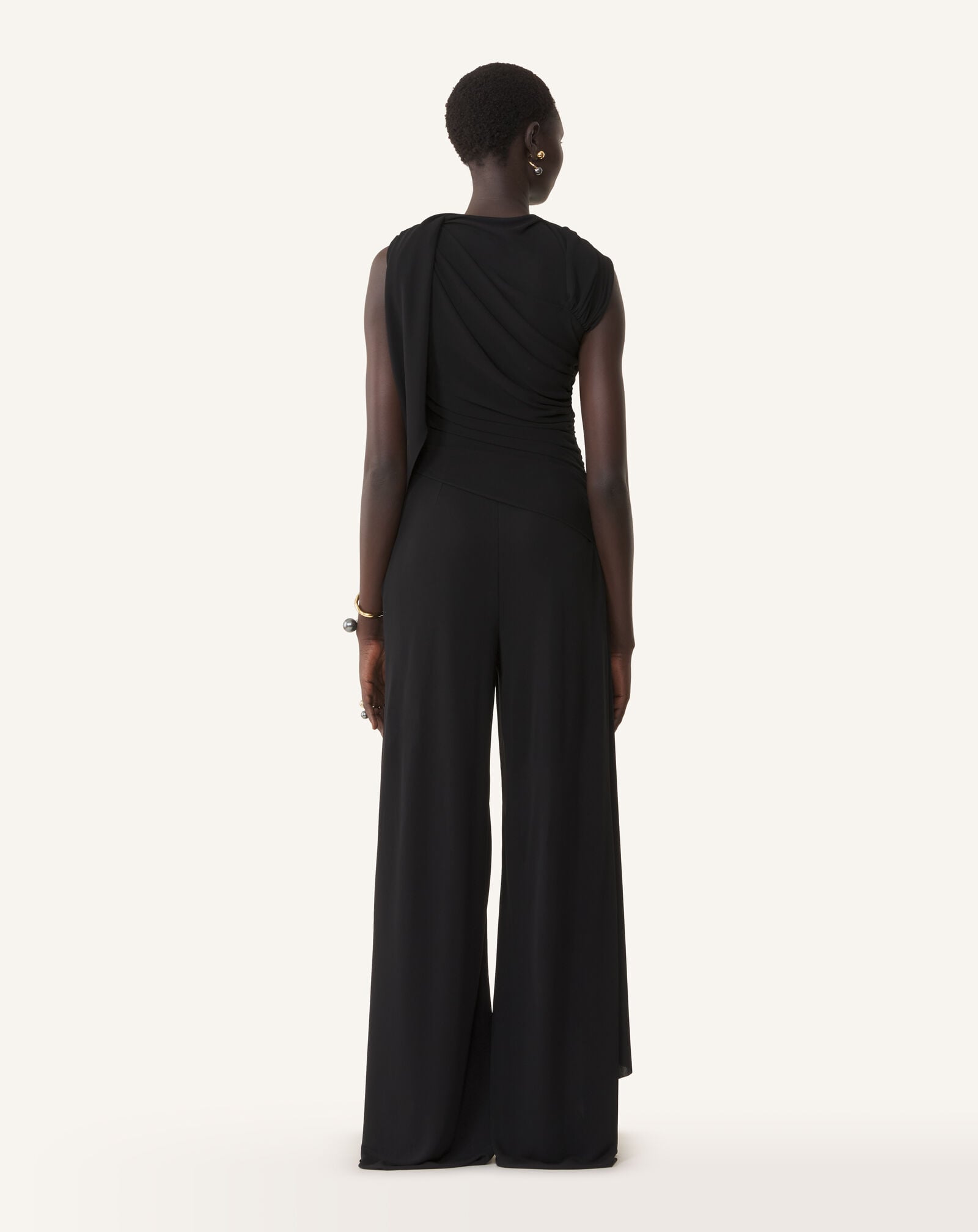 FLUID DRAPED JUMPSUIT Lanvin FLUID DRAPED JUMPSUIT Black RWJS00016392A26