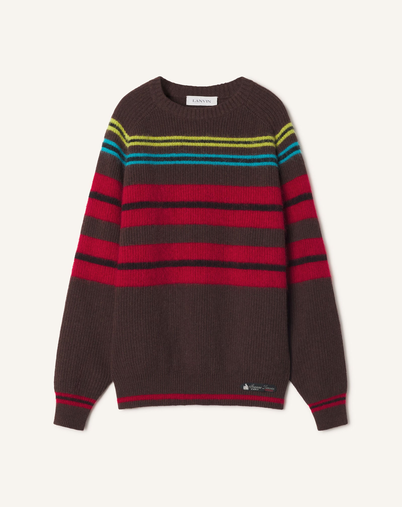 TEXTURED CREW NECK SWEATER Lanvin TEXTURED CREW NECK SWEATER Ebony RMPO0021K128A26