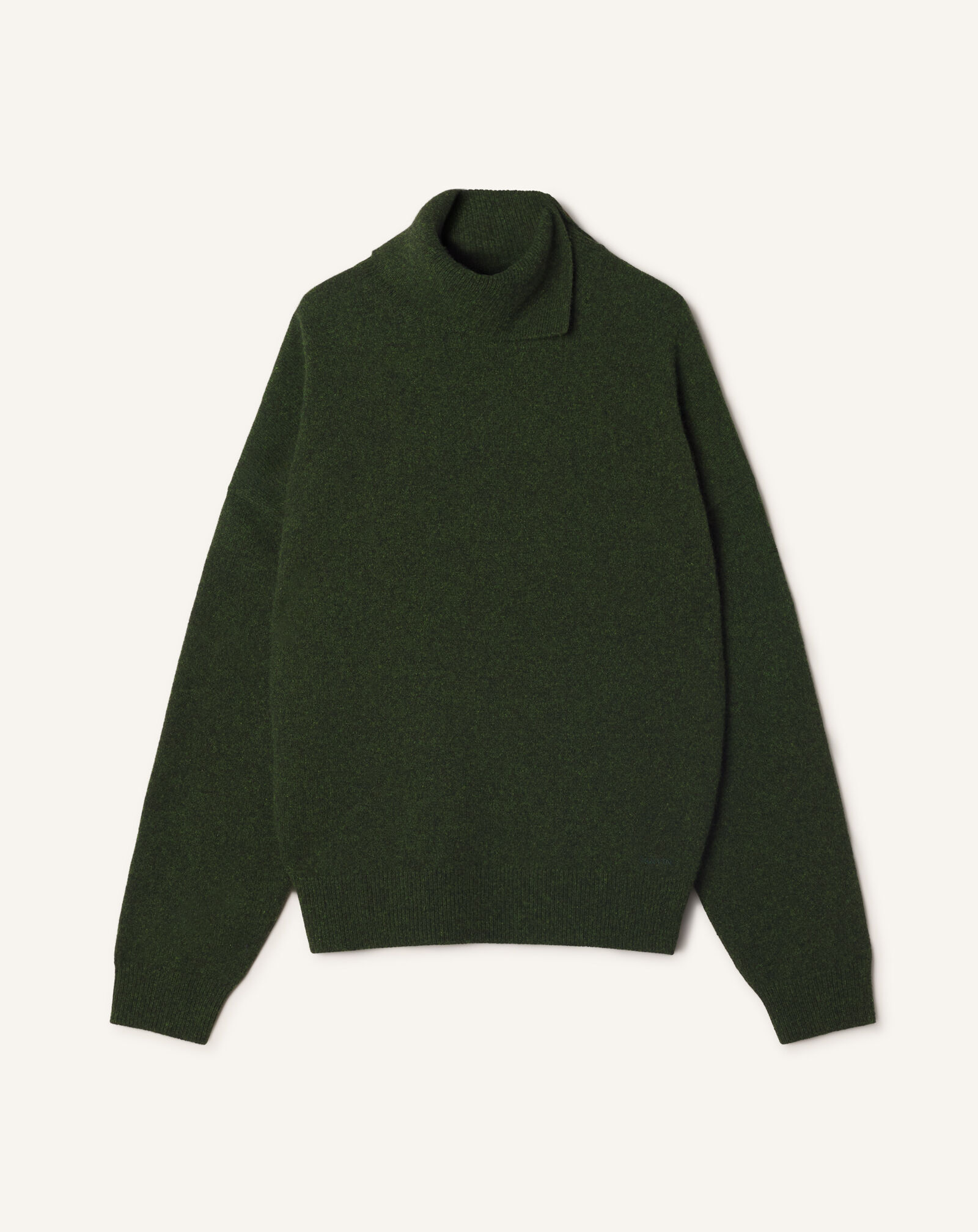 PULLOVER MIT KNOPFKRAGEN AUS KASCHMIR Lanvin PULLOVER MIT KNOPFKRAGEN AUS KASCHMIR Dunkelgrün RMPO0022K119A26