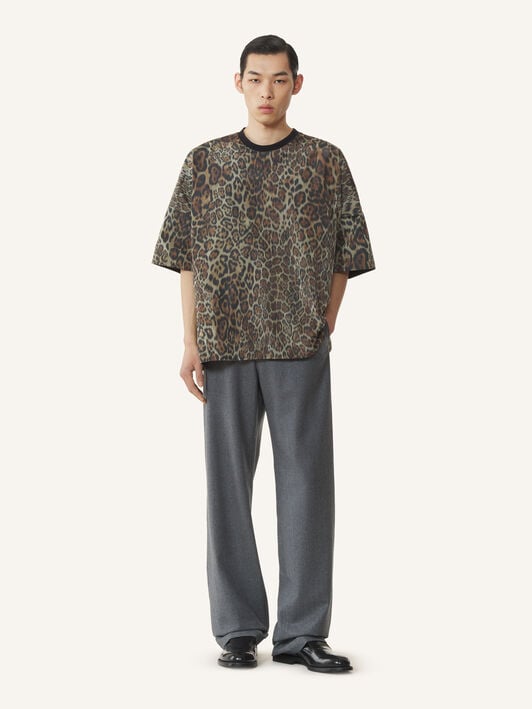 CAMISETA REVERSIBLE ESTAMPADA DE ALGODÓN Y TAFETÁN Lanvin CAMISETA REVERSIBLE ESTAMPADA DE ALGODÓN Y TAFETÁN Negro RMTS0068J040A26