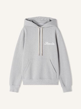 Lanvin FELPA CON CAPPUCCIO LANVIN RIBBON Grigio Melange RMHO0055F047P26
