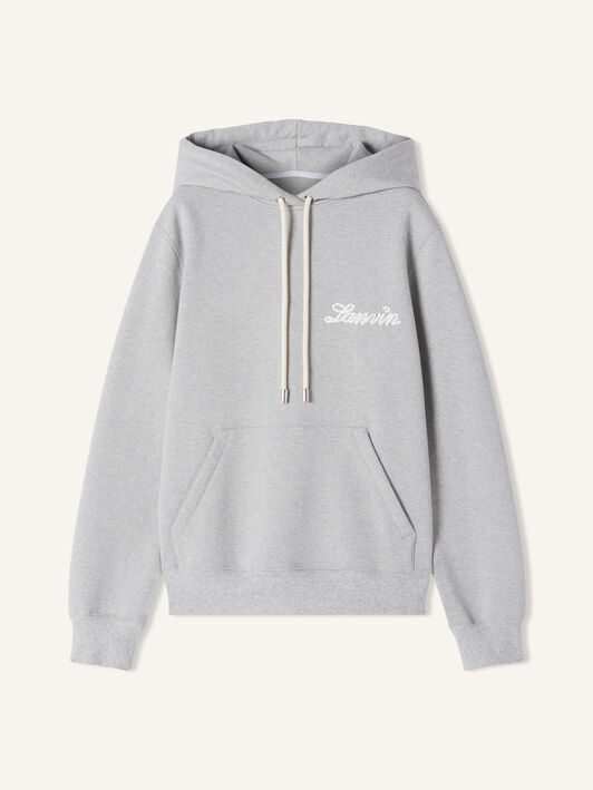 FELPA CON CAPPUCCIO LANVIN RIBBON Lanvin FELPA CON CAPPUCCIO LANVIN RIBBON Grigio Melange RMHO0055F047P26