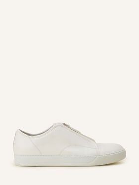 DBB1 ZIP SNEAKERS IN LEATHER Lanvin DBB1 ZIP SNEAKERS IN LEATHER White FMSKDBB5ZPLEA26