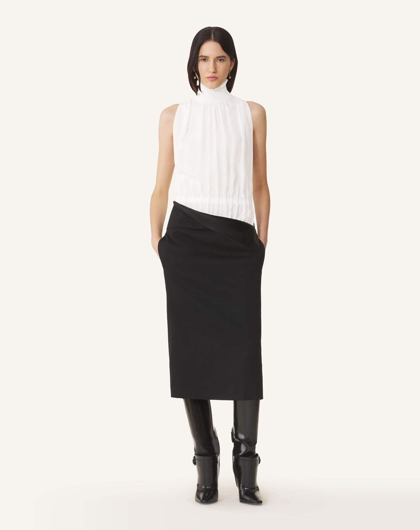 TROMPE L'ŒIL SLEEVELESS DRESS Lanvin TROMPE L'ŒIL SLEEVELESS DRESS Black RWDR00584885H26
