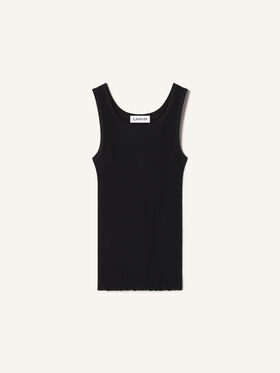 Lanvin DÉBARDEUR EN JERSEY PLISSÉ Noir RMTS0132J049P26