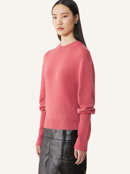 Lanvin GROS-GRAIN KNOT DETAIL JUMPER Old Pink RWPO0016K113A26