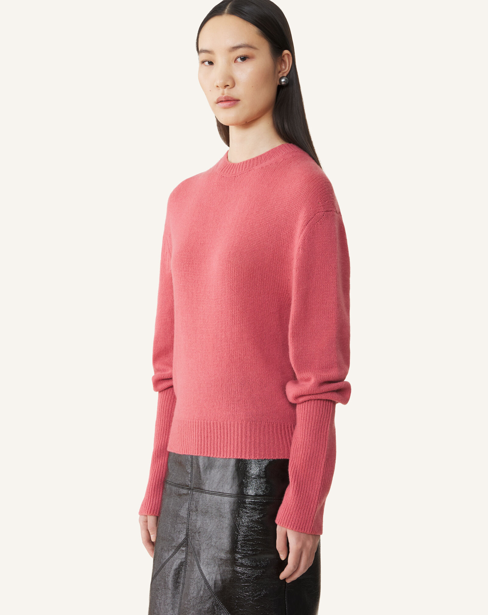 Lanvin GROS-GRAIN KNOT DETAIL JUMPER Old Pink RWPO0016K113A26