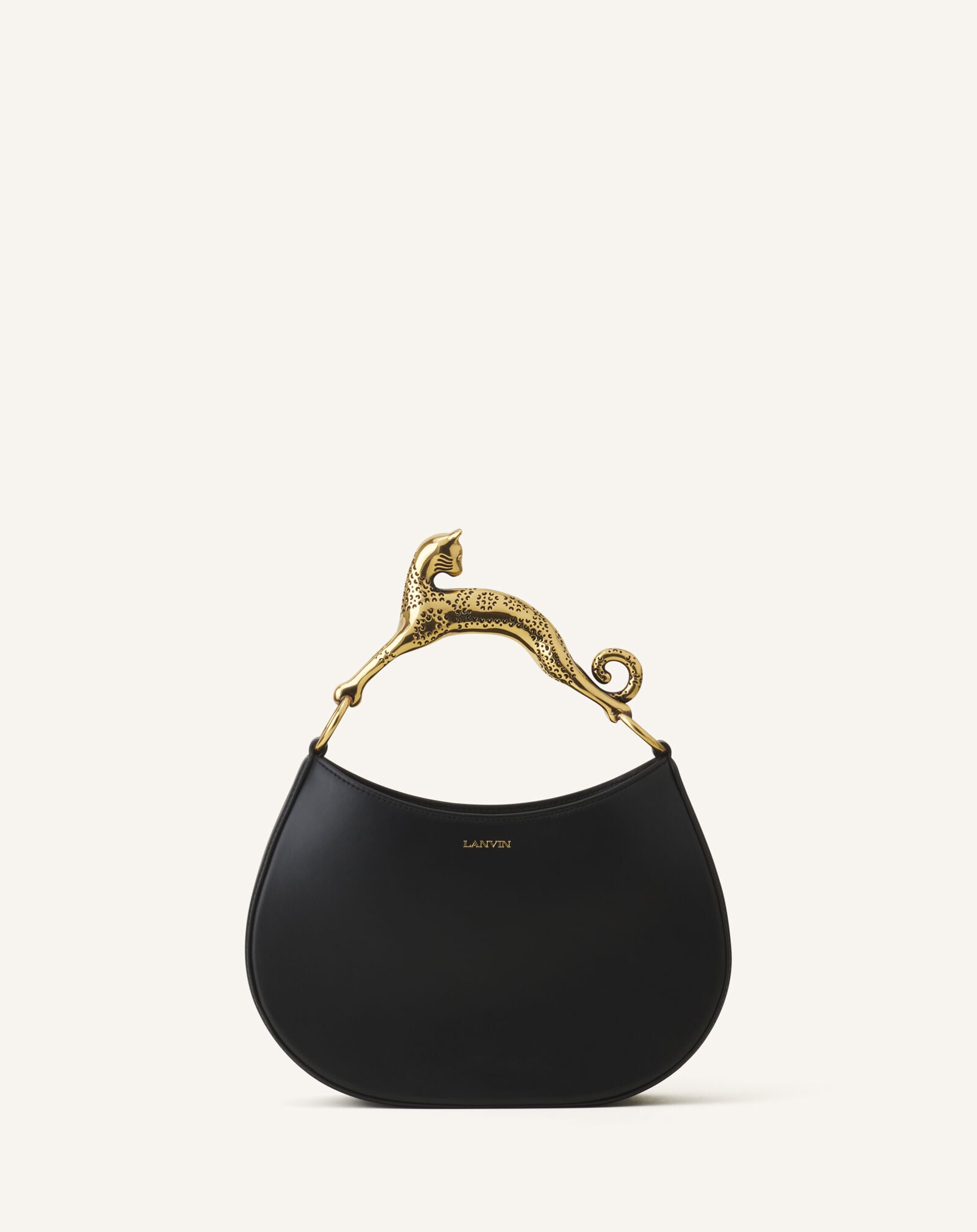 Lanvin BORSA HOBO CAT IN PELLE Nero LWBGSHC1NAPAA21