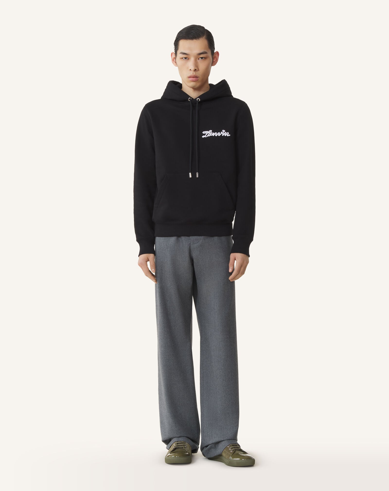 HOODIE RUBAN LANVIN EN COTON Lanvin HOODIE RUBAN LANVIN EN COTON Noir RMHO0055F305A26