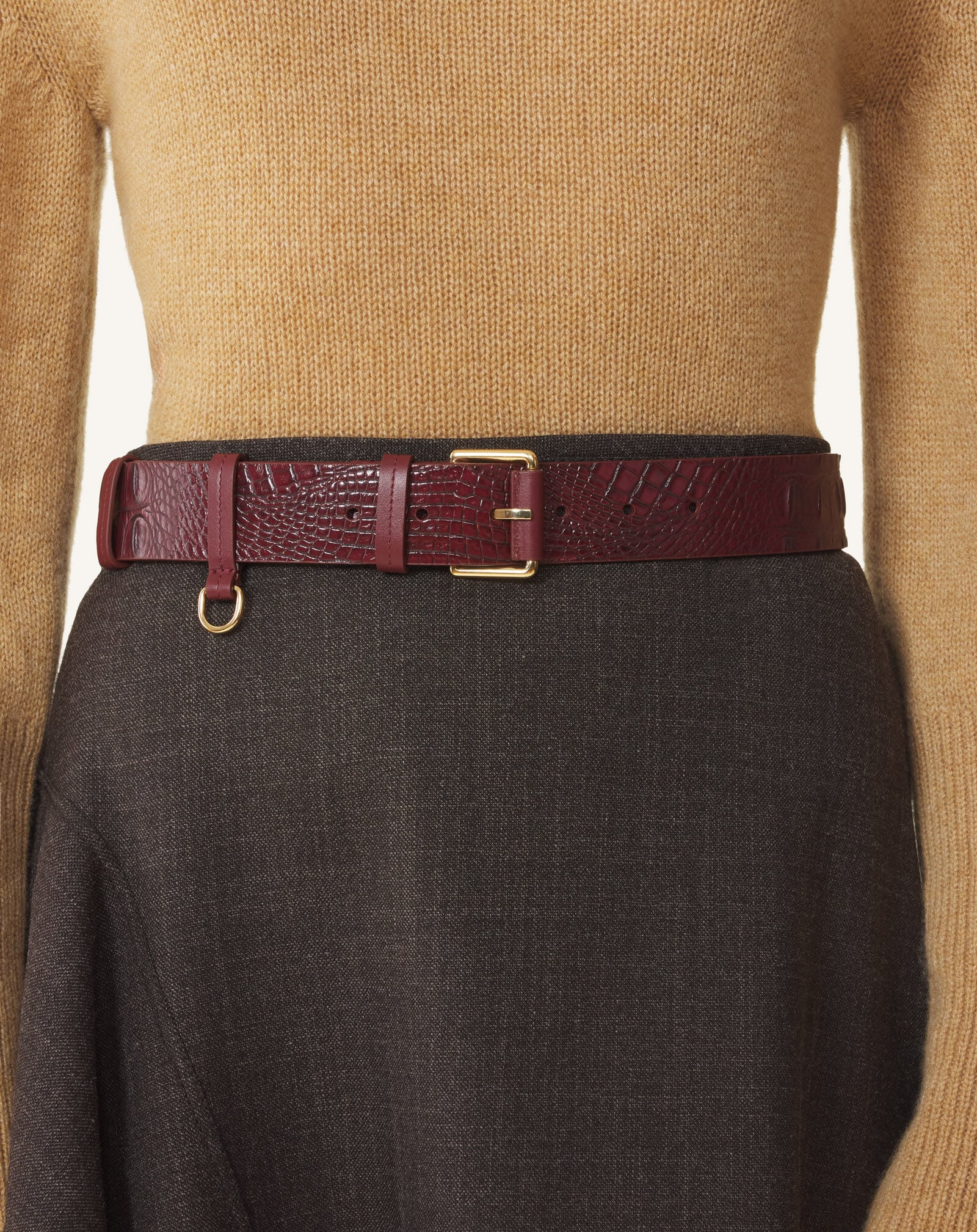 FAUX CROCO BELT 35 MM Lanvin FAUX CROCO BELT 35 MM Brown AWBECCB5VECCH26