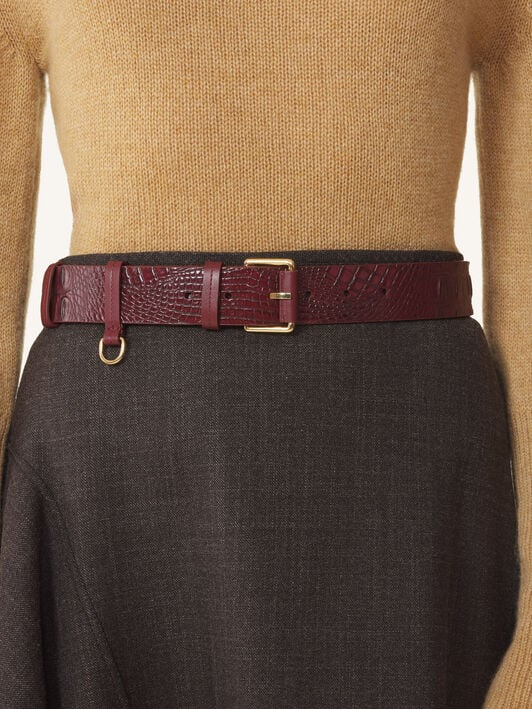FAUX CROCO BELT 35 MM Lanvin FAUX CROCO BELT 35 MM Brown AWBECCB5VECCH26