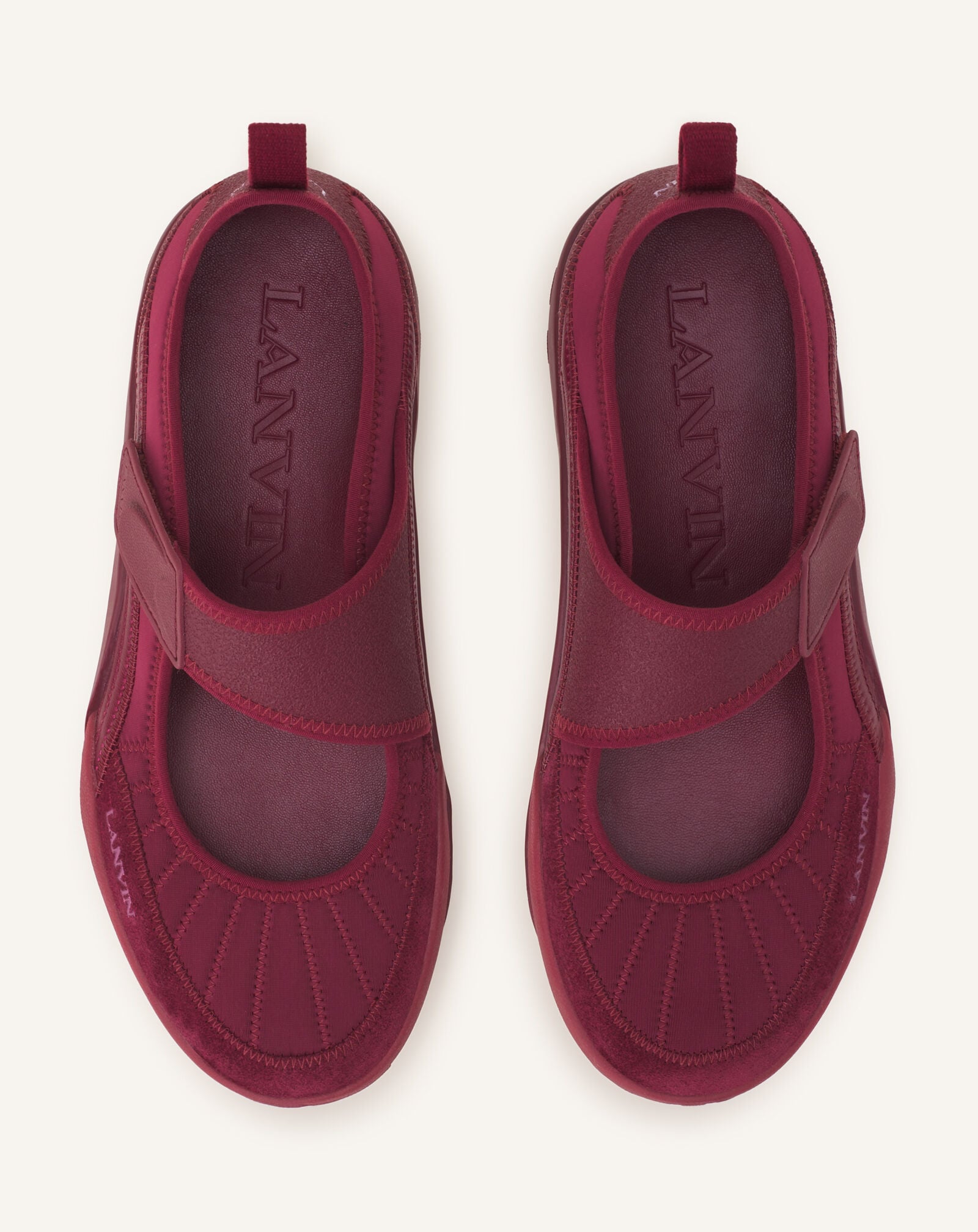 Lanvin SNEAKERS BALLERINES LNV1 EN SCUBA Bordeaux FUSKAK04SCSUH26
