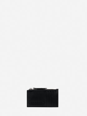 Lanvin PORTE-CARTES LANVIN SIGNATURE EN CUIR Noir LMSLSWZ3TOPSP24