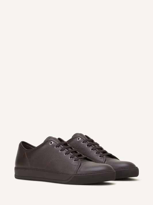 Lanvin SNEAKERS DBB1 EN CUIR NAPPA ET CUIR GRAINÉ Chocolat FMSKDBB1GNLEA26