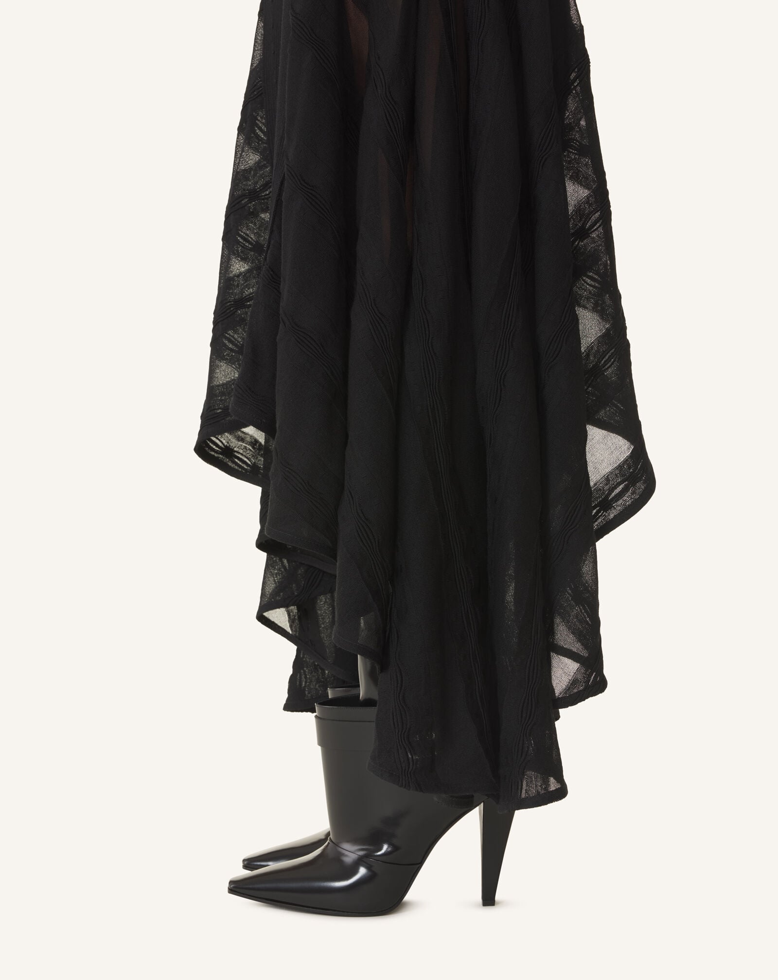 FLARED DRESS WITH GODETS Lanvin FLARED DRESS WITH GODETS Black RWDR0081K121H26