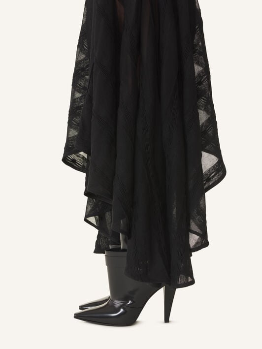 FLARED DRESS WITH GODETS Lanvin FLARED DRESS WITH GODETS Black RWDR0081K121H26