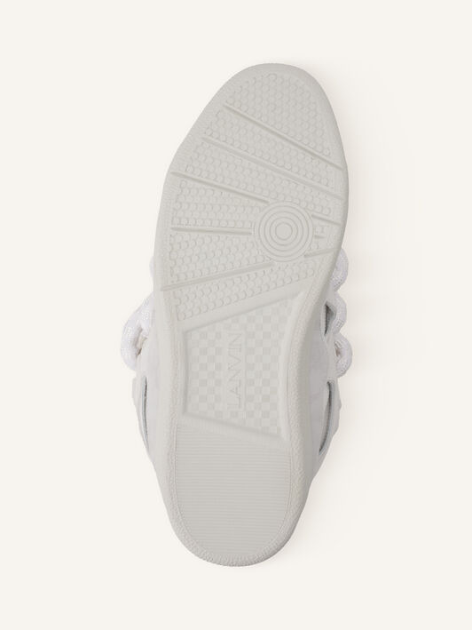 Lanvin SNEAKERS CURB SNAKE EN CUIR Blanc FUSKDK12ECSKA26