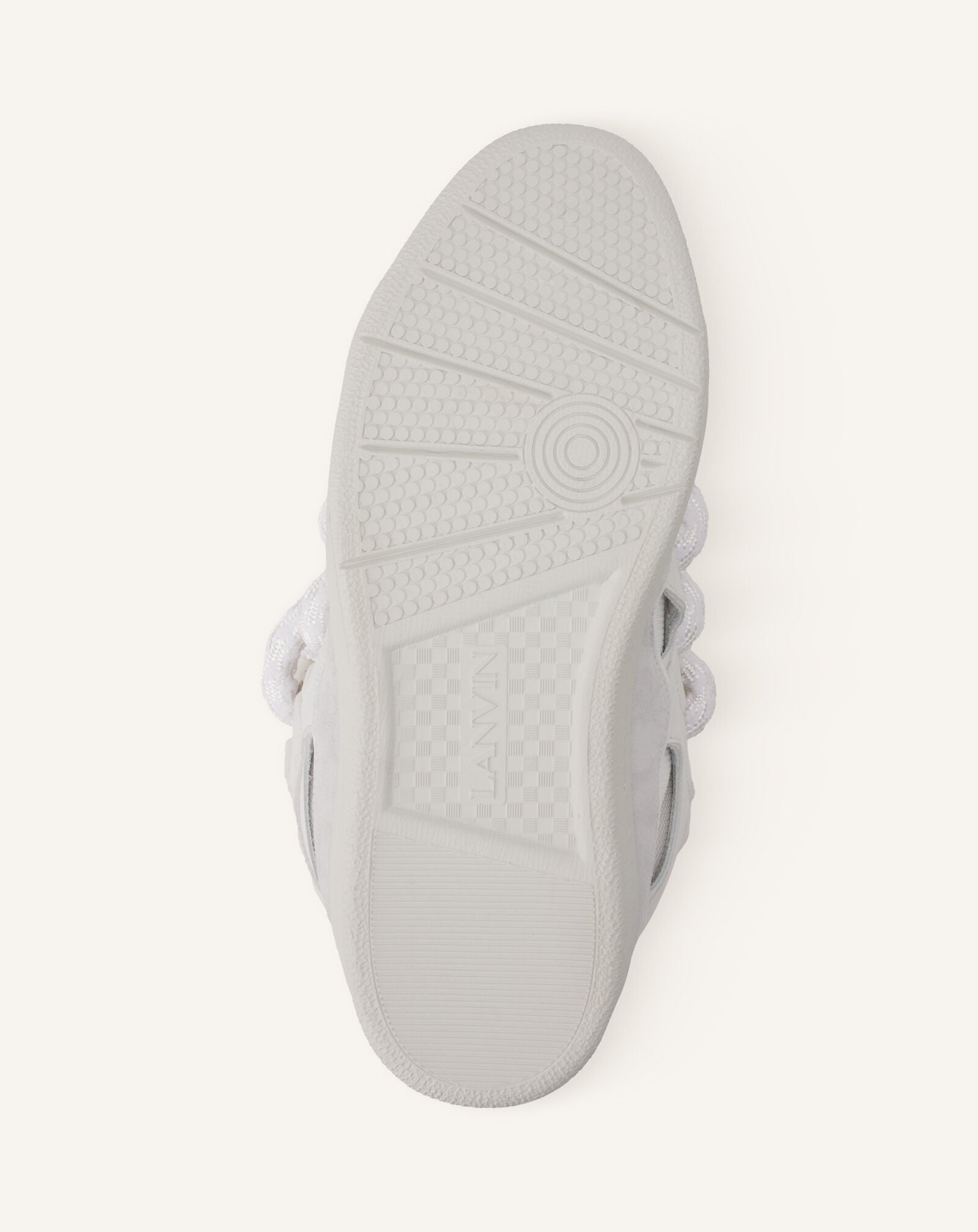 Lanvin SNEAKERS CURB SNAKE EN CUIR Blanc FUSKDK12ECSKA26