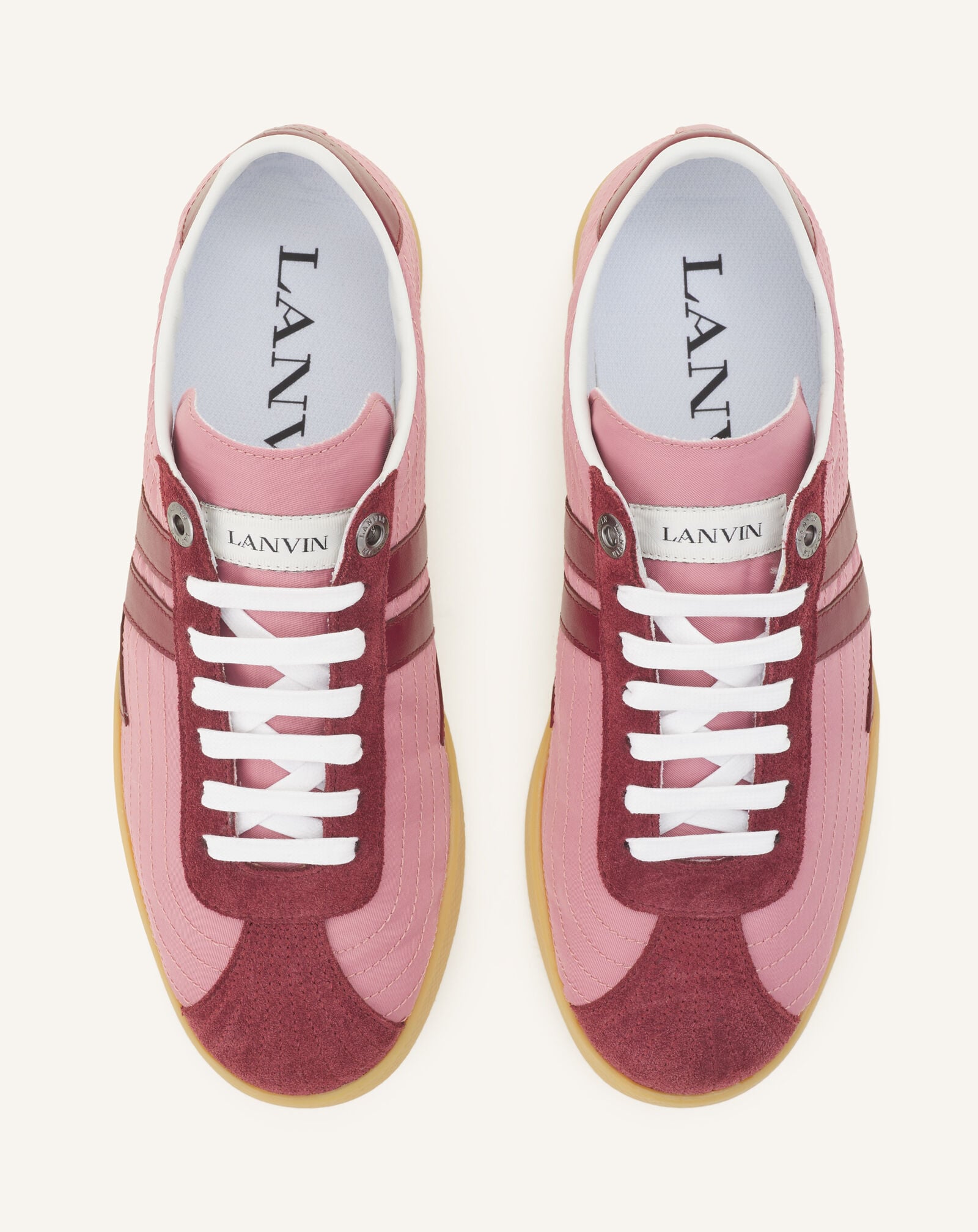 Lanvin SNEAKERS GLEN 2.0 EN NYLON Rose/Bordeaux FUSKZL01NYSQA26