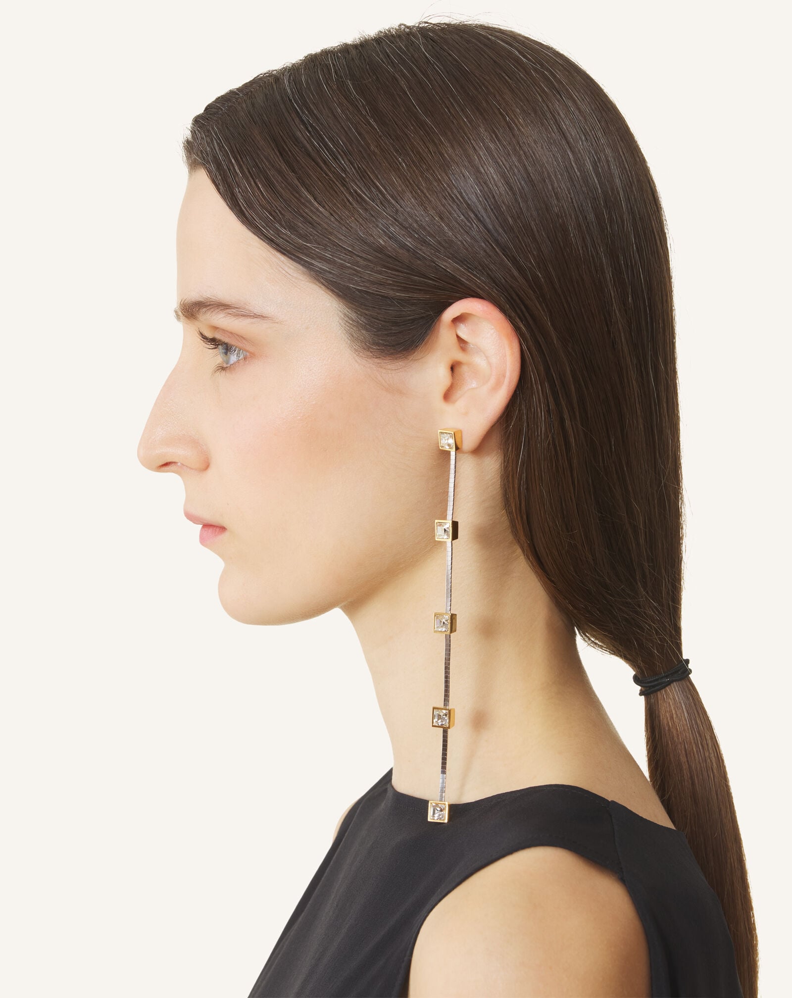 EARRINGS DIAMONDS LINE Lanvin EARRINGS DIAMONDS LINE Silver/Gold AWCJFBO3LGDLH26