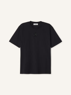 Lanvin T-SHIRT BRODÉ LA MÈRE ET L'ENFANT EN JERSEY Noir RMTS0012J320E26