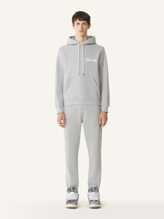 FELPA CON CAPPUCCIO LANVIN RIBBON Lanvin FELPA CON CAPPUCCIO LANVIN RIBBON Grigio Melange RMHO0055F047P26