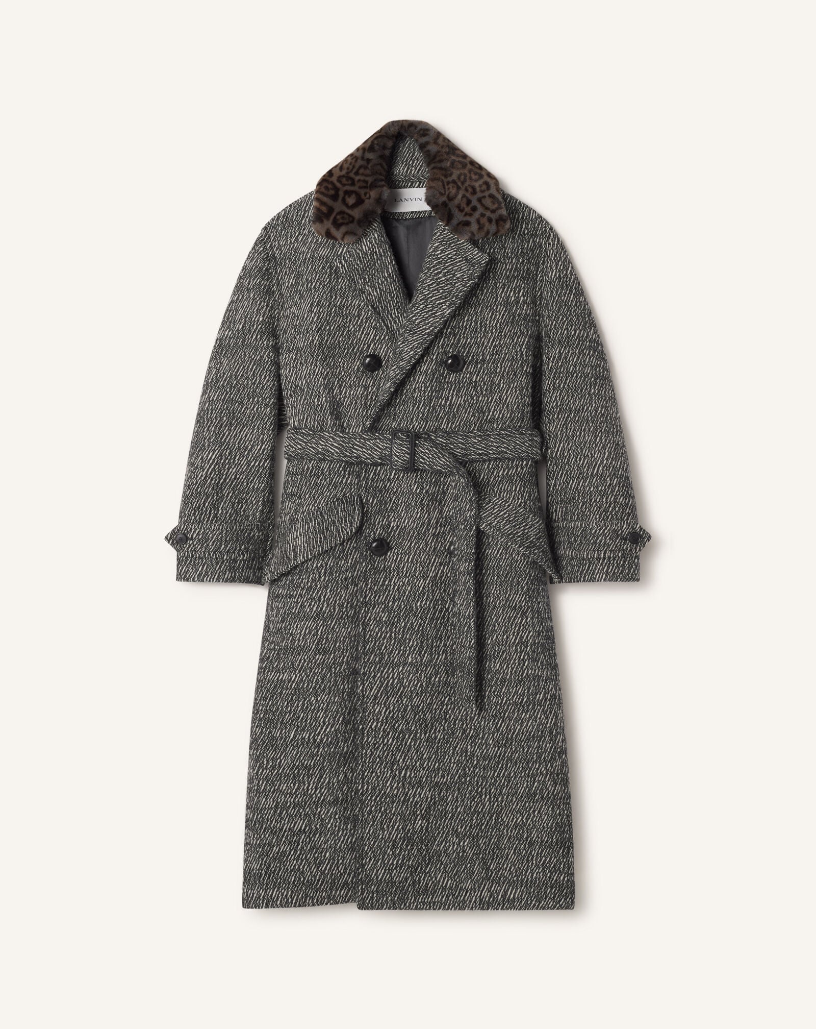 DECONSTRUCTED COAT Lanvin DECONSTRUCTED COAT Black/White RMCO01076377A26