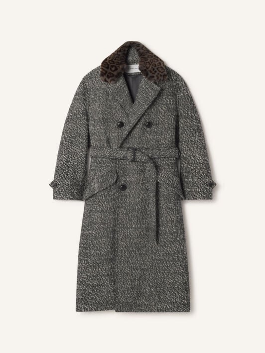 DECONSTRUCTED COAT Lanvin DECONSTRUCTED COAT Black/White RMCO01076377A26