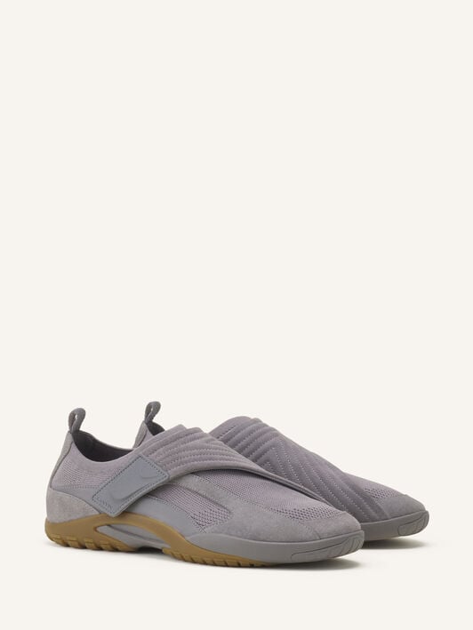 SNEAKERS LNV1 EN MAILLE ET DAIM Lanvin SNEAKERS LNV1 EN MAILLE ET DAIM Gris clair/Miel FUSKDK0IKNSUE26