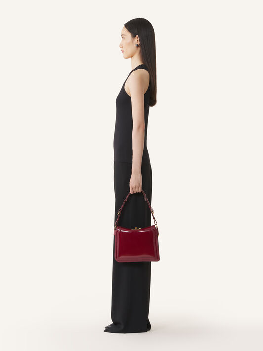 Lanvin BORSA COMPAGNON 20 IN PELLE VERNICIATA Granato LWBGLRPMGLCAA26