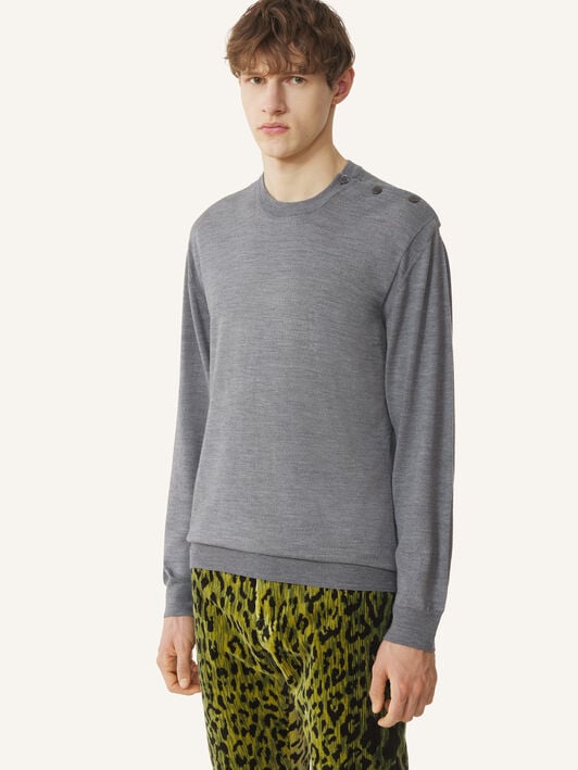 ROUND-NECK JUMPER Lanvin ROUND-NECK JUMPER Ash RMPO0012K099A26