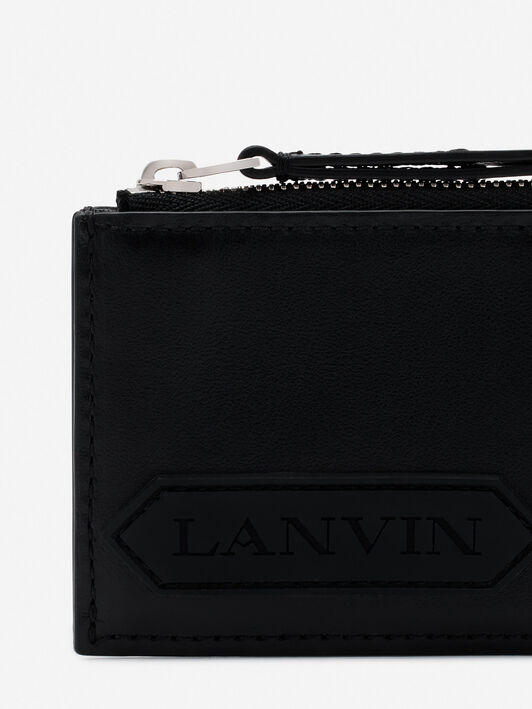 Lanvin PORTE-CARTES LANVIN SIGNATURE EN CUIR Noir LMSLSWZ3TOPSP24