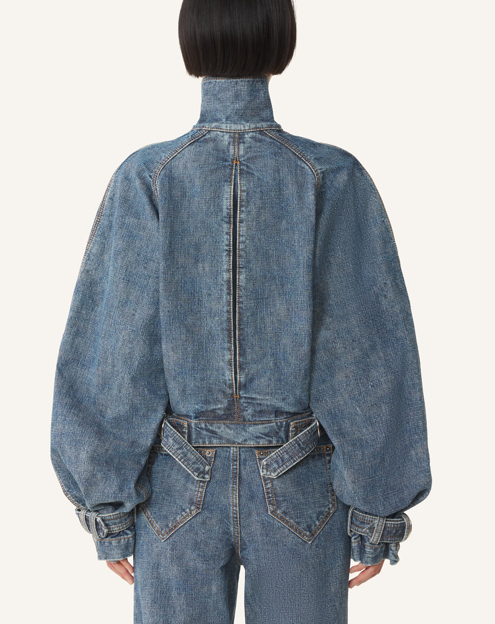BLOUSON COURT EN DENIM Lanvin BLOUSON COURT EN DENIM Bleu RWJA0329D096P26