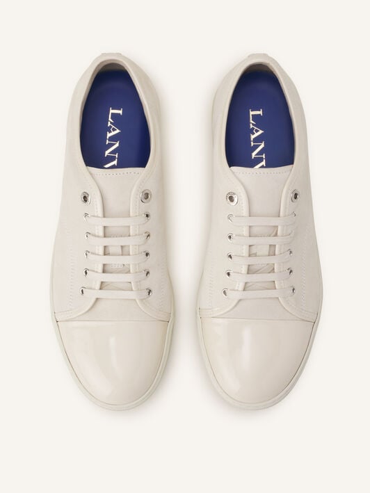 SNEAKERS DBB1 EN SUEDE ET CUIR VERNIS Lanvin SNEAKERS DBB1 EN SUEDE ET CUIR VERNIS Beige Clair FMSKDBB1VBALP15