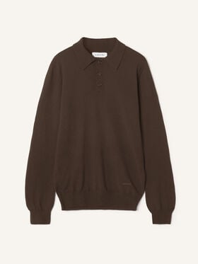 Lanvin POLO CLASSIQUE EN LAINE MÉRINOS Ebene RMPL0012K099A26