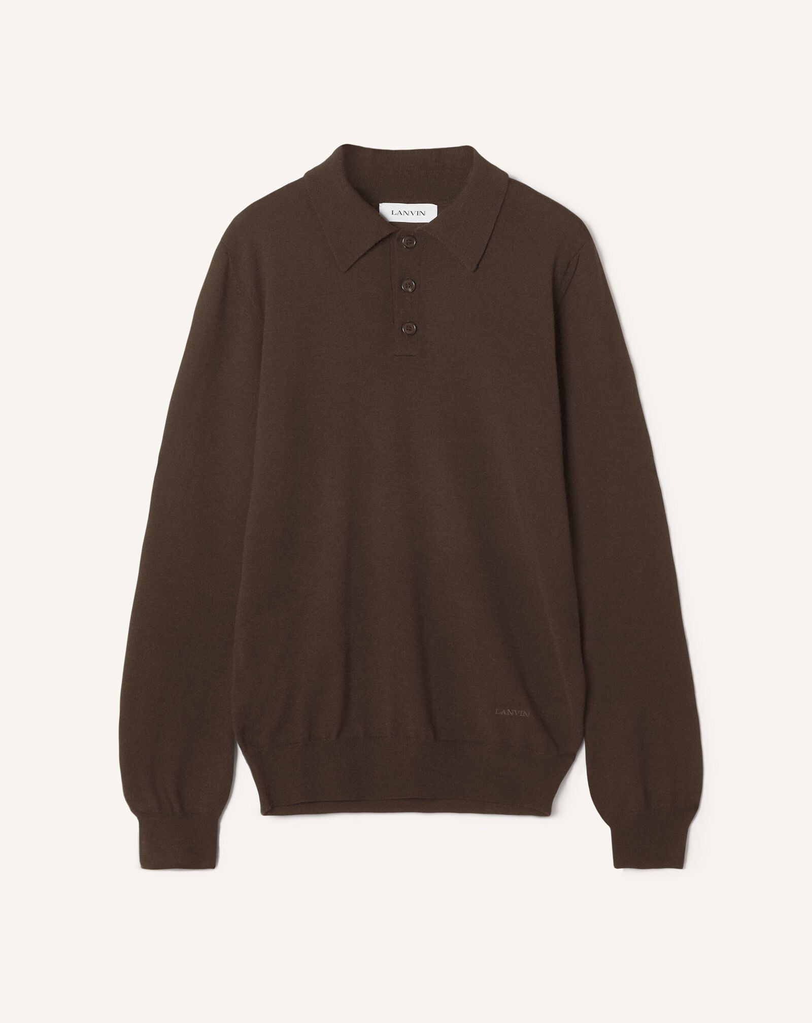 POLO NECK LONG-SLEEVE JUMPER Lanvin POLO NECK LONG-SLEEVE JUMPER Ebony RMPL0012K099A26
