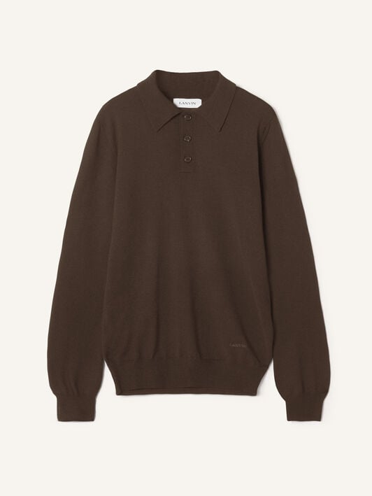 POLO NECK LONG-SLEEVE JUMPER Lanvin POLO NECK LONG-SLEEVE JUMPER Ebony RMPL0012K099A26