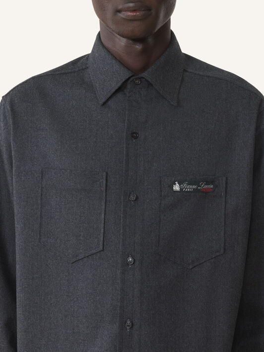 REGULAR FIT OVERSHIRT Lanvin REGULAR FIT OVERSHIRT Charcoal RMSI00136383A26