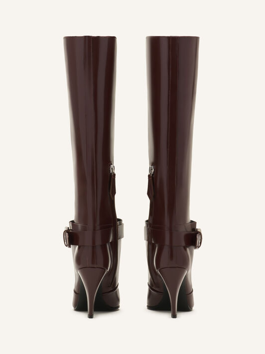 Lanvin KNEE BOOT POINTED TOE HIGH HEEL 90MM Brown FWBOMF07SPAZH26