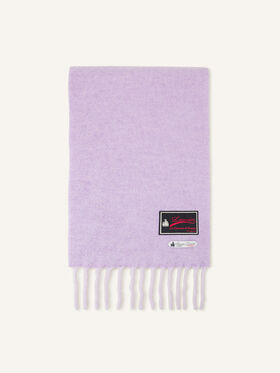 Lanvin ÉCHARPE À FRANGES EN LAINE AVEC ÉTIQUETTE 22 FAUBOURG Lilas AWSAPSC5WSETA26