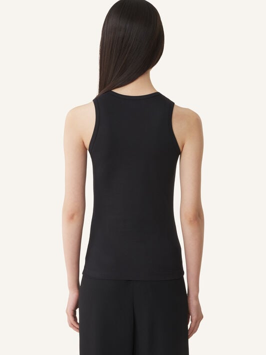EMBROIDERED "M&D" LOGO TANK TOP Lanvin EMBROIDERED "M&D" LOGO TANK TOP Black RWTS0067J040A26