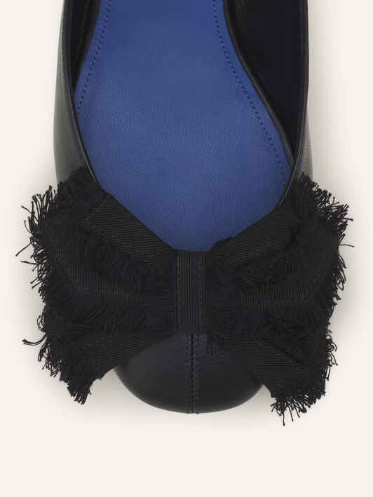 Lanvin BALLERINE SLINGBACK À TALON EN CUIR Noir FWPUMP1DNAPAA26