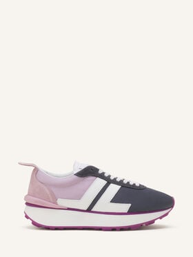 Lanvin SNEAKERS BUMPR IN NYLON E MESH Bianco/Rosa FUSKBMP1NYMEA26