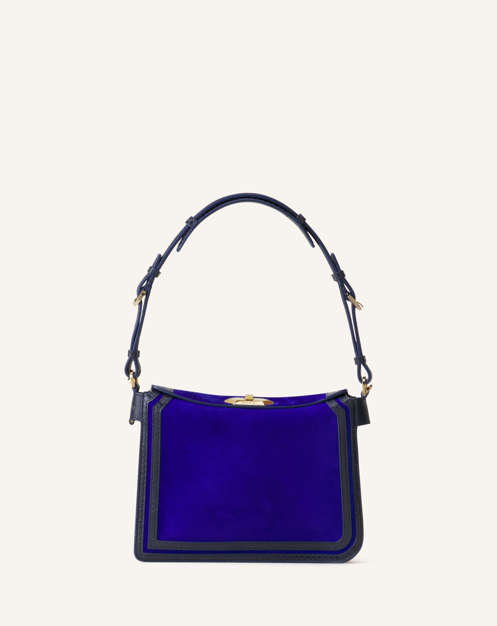 BORSA COMPAGNON 20 IN CAMOSCIO Lanvin BORSA COMPAGNON 20 IN CAMOSCIO Blu Elettrico/Blu Scuro LWBGLRPMNUAYP26